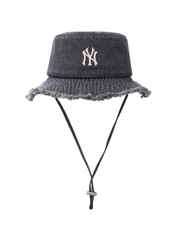 Nón Bucket MLB Colored Denim Safari Bucket Hat New York Yankees Grey
