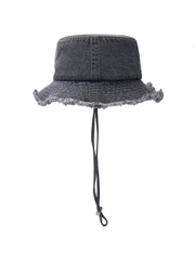 Nón Bucket MLB Colored Denim Safari Bucket Hat New York Yankees Grey