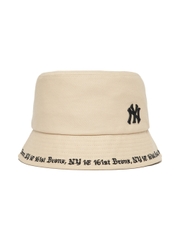 Nón Bucket MLB Gothic Bucket Hat New York Yankees New York Yankees Beige