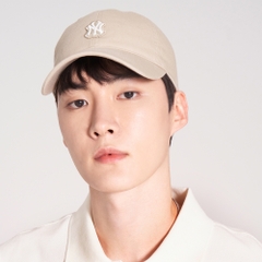 Nón MLB Basic Wappen Ball Cap New York Yankees Beige