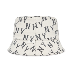Nón MLB Bic Classic Monogram Bucket Hat New York Yankees Cream