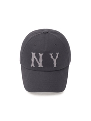 Nón MLB Korea Basic Coopers Washed Unstructured Ball Cap New York Yankees Grey