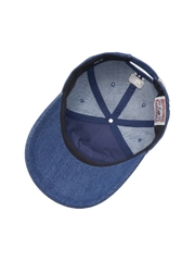 Nón MLB Korea Varsity Culsive Lettering Denim Unstructured Ball Cap LA Dodgers Indigo