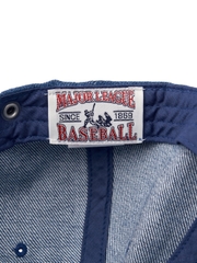 Nón MLB Korea Damaged Washed Denim Unstructured Ball Cap LA Dodgers Indigo