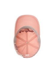 Nón MLB Korea Varsity Lettering Color Denim Unstructured Ball Cap LA Dodgers Pink