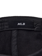 Nón MLB Korea Damaged Washed Denim Unstructured Ball Cap New York Yankees Black