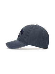 Nón MLB Korea Varsity Lettering Color Denim Unstructured Ball Cap New York Yankees Indigo