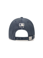 Nón MLB Korea Varsity Lettering Color Denim Unstructured Ball Cap New York Yankees Indigo