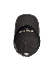 Nón MLB Korea Varsity Lettering Color Denim Unstructured Ball Cap New York Yankees Grey