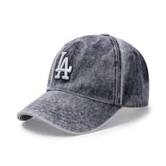 Nón MLB Korea Heavy Washed Unstructured Ball Cap LA Dodgers Grey