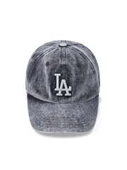 Nón MLB Korea Heavy Washed Unstructured Ball Cap LA Dodgers Grey