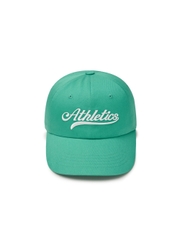 Nón MLB Korea Cursive Lettering Unstructured Ball Cap Oakland Athletics Green