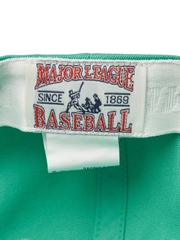 Nón MLB Korea Cursive Lettering Unstructured Ball Cap Oakland Athletics Green