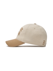 Nón MLB Korea Lettering Color Block Unstructured Ball Cap Boston Red Sox Beige