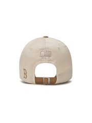 Nón MLB Korea Lettering Color Block Unstructured Ball Cap Boston Red Sox Beige