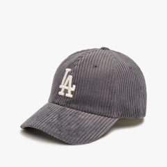 Nón MLB Korea Corduroy Unstructured Ball Cap LA Dodgers Grey