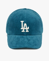 Nón MLB Korea Corduroy Unstructured Ball Cap LA Dodgers Blue