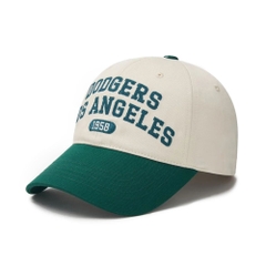 Nón MLB Korea Lettering Color Block Unstructured Ball Cap LA Dodgers Green