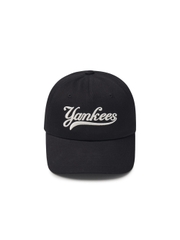 Nón MLB Koera Culsive Lettering Unstructured Ball Cap New York Yankees Black