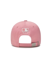 Nón MLB Korea Culsive Lettering Unstructured Ball Cap New York Yankees Pink