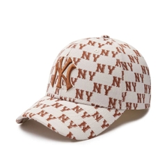 Nón MLB Korea Mono Classic Structure Ball Cap New York Yankees Cream