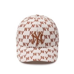 Nón MLB Korea Mono Classic Structure Ball Cap New York Yankees Cream
