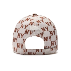 Nón MLB Korea Mono Classic Structure Ball Cap New York Yankees Cream
