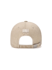 Nón MLB Korea Varsity Lettering Pigment Unstructured Ball Cap Boston Red Sox Beige