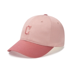 Nón MLB Korea Varsity One Point Color Block Unstructured Ball Cap Cleveland Guardians Pink