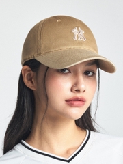 Nón MLB Korea Varsity One Point Color Block Unstructured Ball Cap New York Yankees Beige