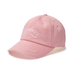 Nón MLB Korea Vintage Culsive Unstructured Ball Cap New York Yankees Pink