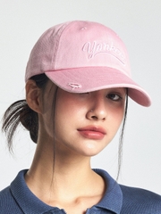 Nón MLB Korea Vintage Culsive Unstructured Ball Cap New York Yankees Pink