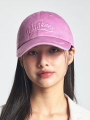 Nón MLB Korea Vintage Culsive Unstructured Ball Cap New York Yankees Purple