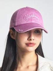 Nón MLB Korea Vintage Culsive Unstructured Ball Cap New York Yankees Purple