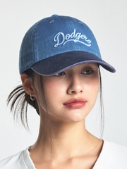 Nón MLB Korea Varsity Vintage Culsive Color Block Unstructured Ball Cap LA Dodgers Indigo