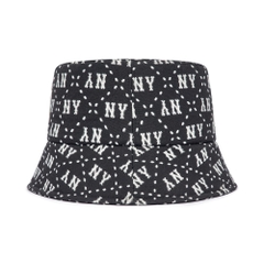 Nón MLB Diamond Monogram Bucket Hat New York Yankees Black