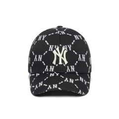 Nón MLB Diamond Monogram Structured Ball Cap New York Yankees Black