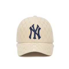 Nón MLB Monogram Jacquard Ball-Cap New York Yankees Beige