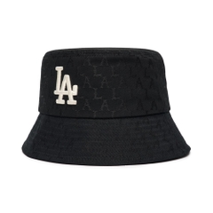 Nón MLB Monogram Classic Jacquard Bucket Hat LA Dodgers Black