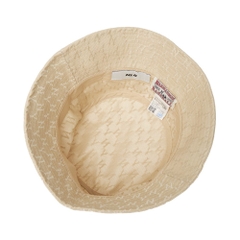 Nón MLB Monogram Classic Jacquard Bucket Hat New York Yankees Beige