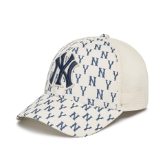 Nón MLB Monogram Classic Mesh Cap New York Yankees Cream