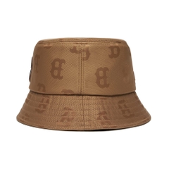 Nón MLB Monogram Nylon Bucket Hat Boston Red Sox D.Beige