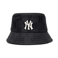 Nón MLB Monogram Nylon Bucket Hat New York Yankees Black