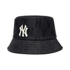 Nón MLB Monogram Nylon Bucket Hat New York Yankees Black