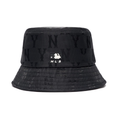 Nón MLB Monogram Nylon Bucket Hat New York Yankees Black