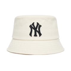 Nón MLB Oxford Bucket Hat New York Yankees Cream