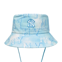 Nón MLB Water Monogram UV Blocking Bucket Hat New York Yankees Aqua Blue