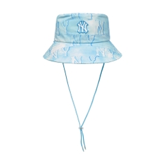 Nón MLB Water Monogram UV Blocking Bucket Hat New York Yankees Aqua Blue