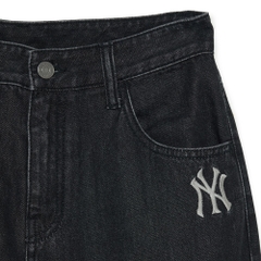 Quần Jean MLB Korea Multi Mega Logo New York Yankees Black