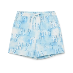Quần Shorts MLB Water Monogram New York Yankees Aqua Blue